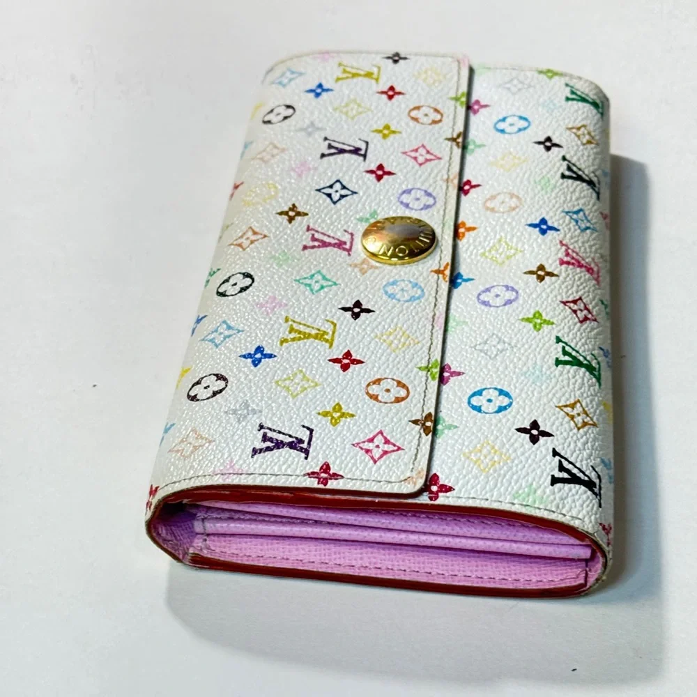 Louis Vuitton White Multicolor Monogram Wallet - Picture 3 of 15